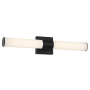 Minka Lavery Vantage 24" Wide Adjustable CCT LED Bath Bar with White Cylindrical Shade Coal