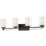 Minka Lavery Parsons Studio 4 Light 33" Wide Vantage Bathroom Vanity Light Sand Coal