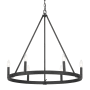 Minka Lavery Dutton 6 Light 28" Wide Taper Candle Style Ring Chandelier Coal