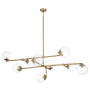 Minka Lavery Millikan 9 Light 64" Wide Multi Light Pendant Signature Brass