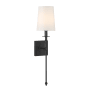 Minka Lavery Calera 23" Tall Wall Sconce with Fabric Shade Coal