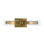 Minka Lavery Emmerham 2 Light 20" Wide Vanity Light with Clear Glass Shades Soft Brass