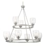 Minka Lavery Winsley 9 Light 34" Wide Vantage Two-Tier Ring Chandelier Brushed Nickel