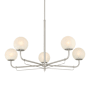 Minka Lavery Whitehall 5 Light 38" Wide Chandelier Brushed Nickel