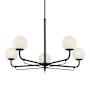Minka Lavery Whitehall 5 Light 38" Wide Chandelier Dark Matte Black