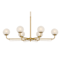 Minka Lavery Whitehall 6 Light 46" Long Linear Chandelier Legacy Brass