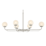 Minka Lavery Whitehall 6 Light 46" Long Linear Chandelier Brushed Nickel