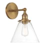 Minka Lavery Barwell 14" Tall Wall Sconce with Clear Glass Shade Oxidized Aged Brass