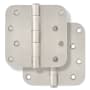 Miseno 4 x 4 Plain Bearing 5/8" Radius Corner Door Hinge - Pair Satin Nickel