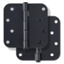 Miseno 4 x 4 Plain Bearing 5/8" Radius Corner Door Hinge - Pair Matte Black