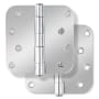 Miseno 4 x 4 Plain Bearing 5/8" Radius Corner Door Hinge - Pair Polished Chrome