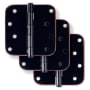 Miseno 4 x 4 Plain Bearing 5/8" Radius Corner Door Hinge - Pack of 3 Oil Rubbed Bronze