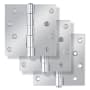 Miseno 4 x 4 Plain Bearing Square Corner Door Hinge - Pack of 2 Polished Chrome