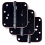 Miseno 4 x 4 Plain Bearing 5/8" Radius Corner Door Hinge - Pack of 3 Oil Rubbed Bronze