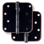 Miseno 4 x 4 Ball Bearing 5/8" Radius Corner Door Hinge - Pair Oil Rubbed Bronze
