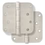 Miseno 4 x 4 Ball Bearing 5/8" Radius Corner Door Hinge - Pair Satin Nickel