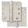Miseno 4 x 4 Ball Bearing Square Corner Door Hinge - Pair Satin Nickel