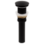 Miseno Pop-Up Vessel Sink Drain Without Overflow Flat Black
