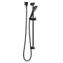 Miseno Elysa 1.8 GPM Single Function Hand Shower Package - Includes Slide Bar, Hose, and Wall Supply Flat Black