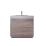 Miseno Huesca 36" Free Standing Single Basin Vanity Set with Cabinet and Stone Composite Vanity Top North Carolina Oak