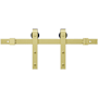 Miseno 120" Bent Strap Barn Door Hardware Kit Champagne Brass