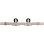 Miseno 120" Standard Wheel Top Mount Barn Door Hardware Kit Satin Nickel