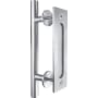 Miseno 7" Long Center to Center Barn Door Handle/Pull Set Satin Nickel