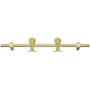 Miseno 96" Single Roller Round Rod Barn Door Hardware Kit Champagne Brass