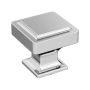 Miseno Nord 1-3/16 Inch Square Cabinet Knob Polished Chrome