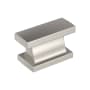 Miseno Palmetto 1-7/16 Inch Rectangular Cabinet Knob - Pack of 10 Brushed Satin Nickel