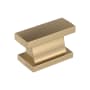 Miseno Palmetto 1-7/16 Inch Rectangular Cabinet Knob - Pack of 10 Champagne Bronze