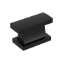 Miseno Palmetto 1-7/16 Inch Rectangular Cabinet Knob - Pack of 10 Matte Black
