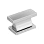Miseno Palmetto 1-7/16 Inch Rectangular Cabinet Knob - Pack of 10 Polished Chrome