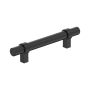 Miseno Skyway 3-3/4 Inch Center to Center Bar Cabinet Pull - Pack of 10 Matte Black