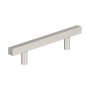 Miseno Hudson 3-3/4 Inch Center to Center Bar Cabinet Pull - Pack of 10 Brushed Satin Nickel