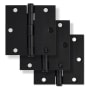Miseno 3-1/2 x 3-1/2 Plain Bearing Square Corner Door Hinge - Pack of 3 Matte Black
