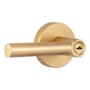 Miseno Elkton Round Rod Single Cylinder Keyed Entry Door Lever Set Satin Brass