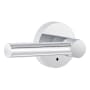 Miseno Elkton Round Rod Privacy Door Lever Set Polished Chrome