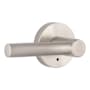 Miseno Elkton Round Rod Privacy Door Lever Set Satin Nickel
