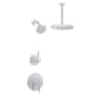 Miseno Mia Pressure Balanced Shower System with 2.0 GPM Rain Shower Heads, Ceiling Mounted and Standard Shower Arms - Rough-In Valves Included Polished Chrome