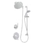 Miseno Bella Pressure Balanced Shower System with 1.8 GPM Rain Shower Head, Hand Shower, Slide Bar, and Standard Shower Arm - Rough-In Valves Included Polished Chrome