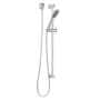 Miseno Elysa 1.8 GPM Single Function Hand Shower Package - Includes Slide Bar, Hose, and Wall Supply Brushed Nickel