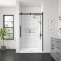 Miseno Bel 81-1/2" High x 48" Wide Sliding Frameless Shower Door with Clear Glass - Includes Base Oil Rubbed Bronze