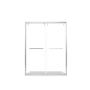 Miseno Brescia 76" High x 60" Wide Bypass Framed Shower Door with Clear Glass Brushed Nickel