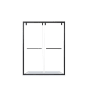 Miseno Brescia 76" High x 60" Wide Bypass Framed Shower Door with Clear Glass Matte Black
