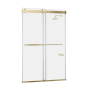 Miseno Spezia 76" High x 56" Wide Bypass Frameless Shower Door with Clear Glass Brushed Gold