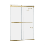 Miseno Spezia 76" High x 64" Wide Bypass Frameless Shower Door with Clear Glass Brushed Gold