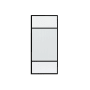 Miseno Tafalla 74" High x 34" Wide Framed Shower Screen with Clear Glass Matte Black