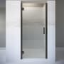 Miseno Sway 76" High x 27" Wide Hinged Frameless Shower Door with Clear Glass Oil Rubbed Bronze