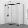 Miseno Spezia 76" High x 64" Wide x 35" Deep Sliding Frameless Shower Enclosure with Clear Glass Matte Black